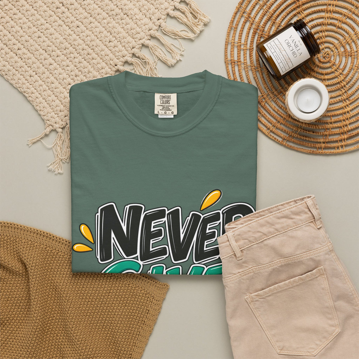 Never Give Up T-Shirt — Motivational Graphic Tee