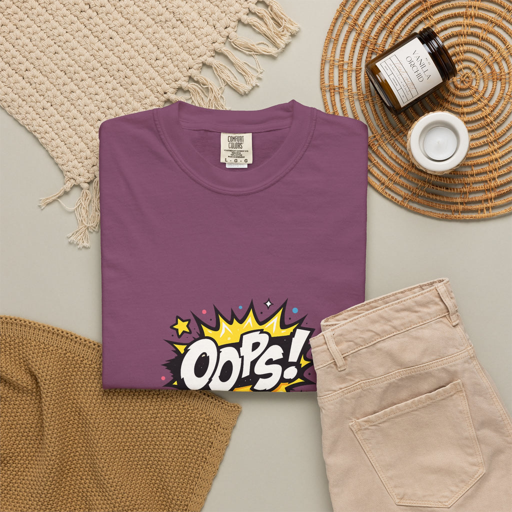 Oops! Comic Graphic T-Shirt — Retro Pop Art Tee
