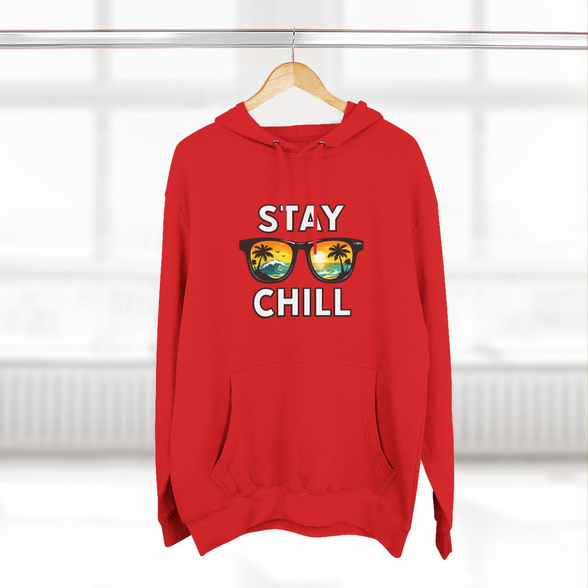 Stay Chill Sunglasses Hoodie — Casual Beach Vibe Pullover