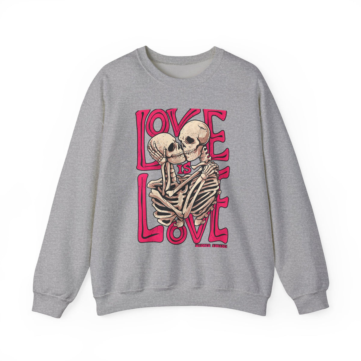Skeleton Couple 'Love Is Love' Crewneck Sweatshirt