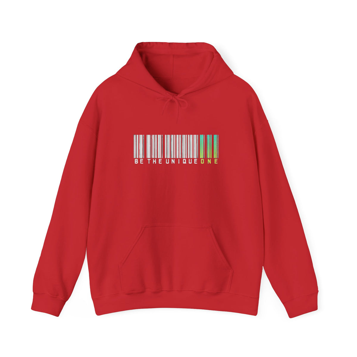Unique One Barcode Hoodie — "Be the Unique One" Graphic Pullover