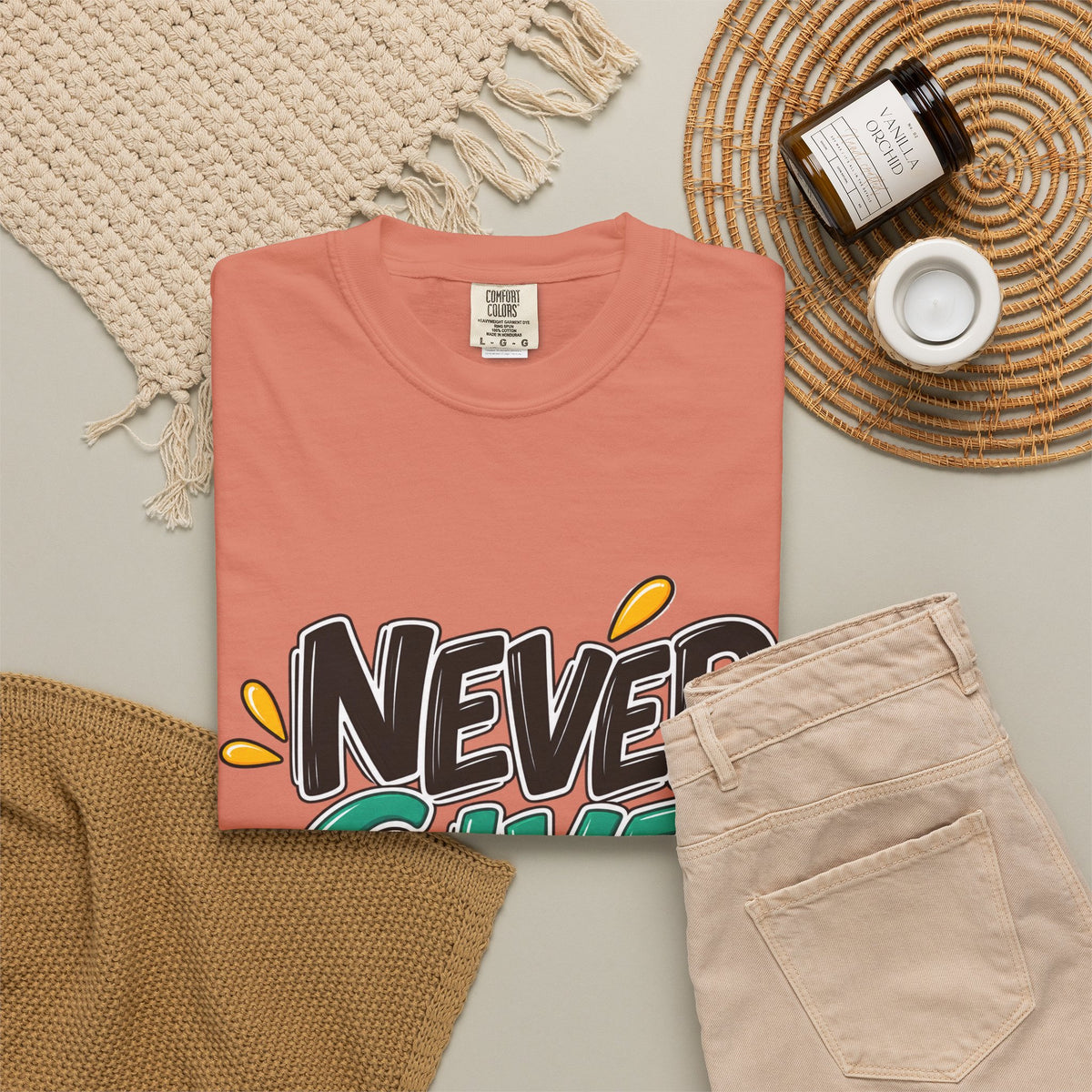 Never Give Up T-Shirt — Motivational Graphic Tee