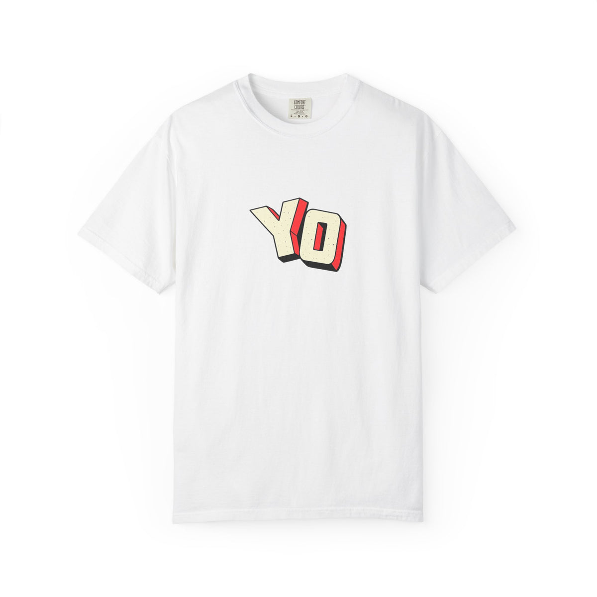 Yo Graphic T-Shirt — Retro 3D Lettering Tee