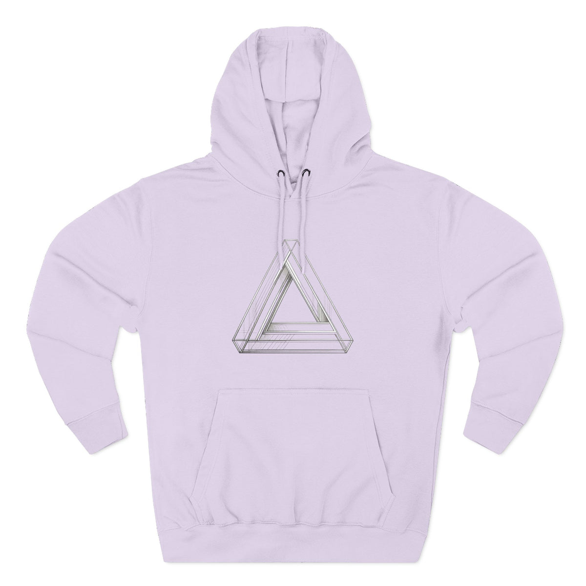 Minimal Geometric Triangle Hoodie — Three-Panel Illusion Design