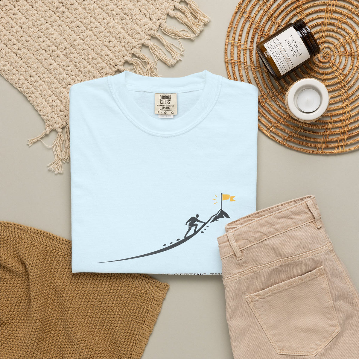 Motivational Climber T-Shirt — "Keep Going, You Are Getting There"