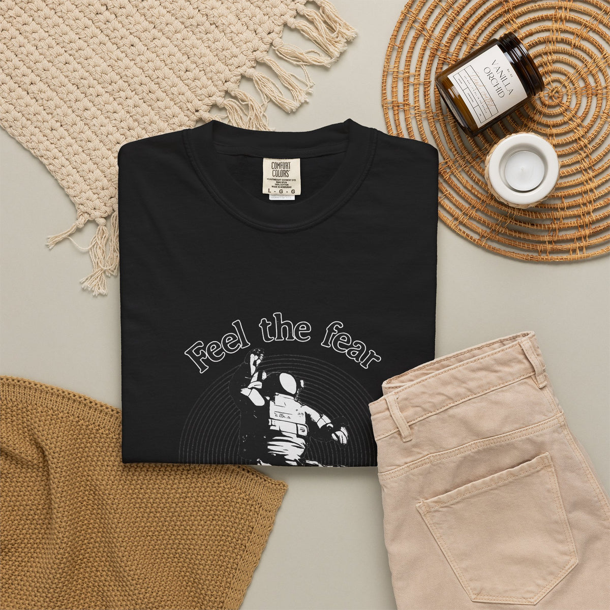 Astronaut 'Feel the Fear and Do It Anyway' Graphic T‑Shirt