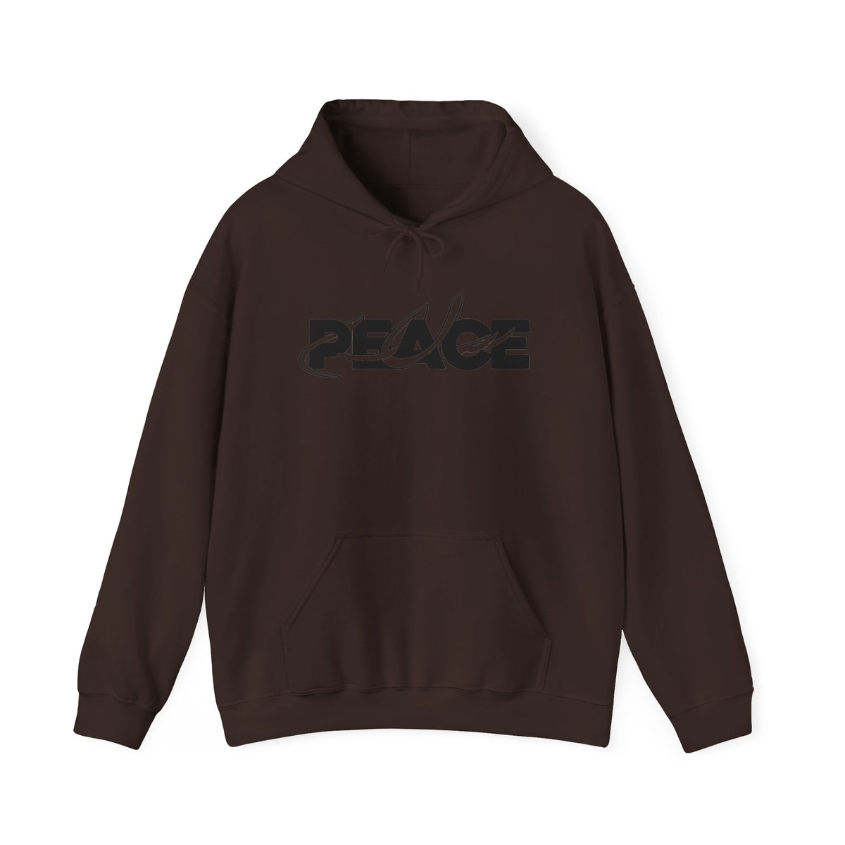 Peace Logo Hoodie — Minimal Black & White Peace Graphic Pullover