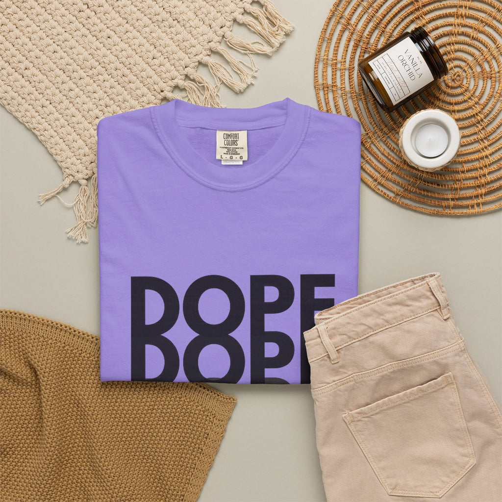Dope Repeat Graphic T-Shirt — Retro Stacked Typography Tee