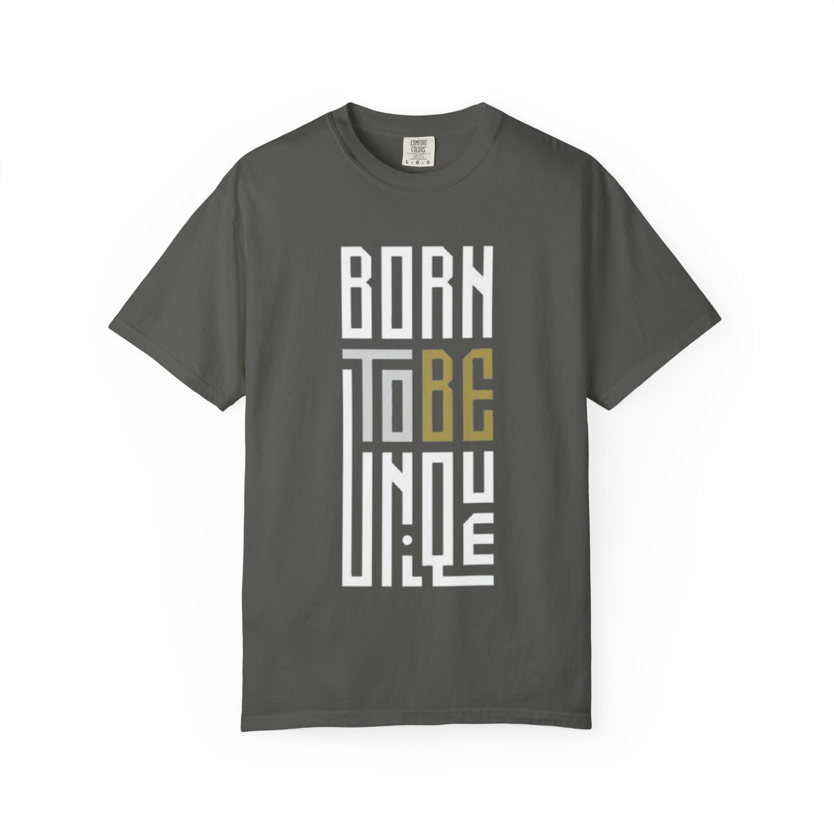 T-Shirt — "Born To Be Untile" Bold Vertical Typography Tee