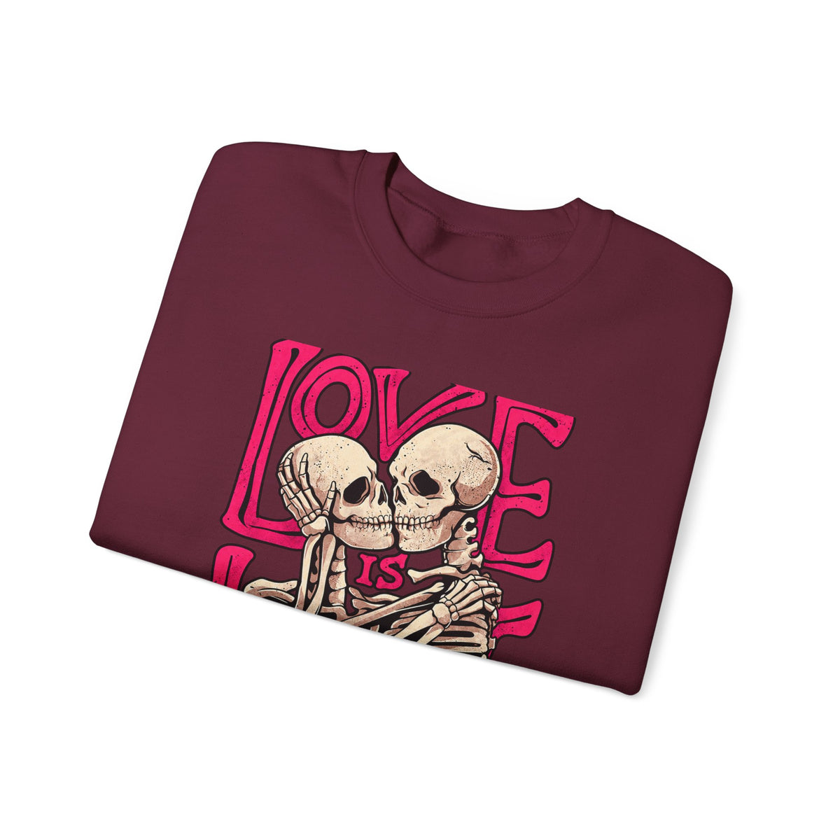 Skeleton Couple 'Love Is Love' Crewneck Sweatshirt