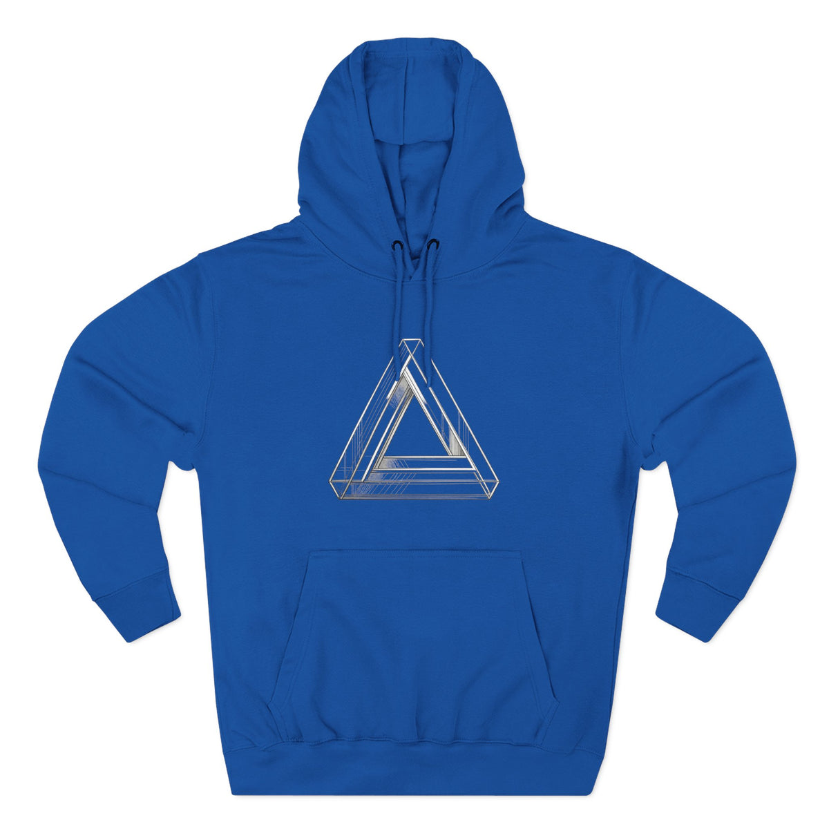 Minimal Geometric Triangle Hoodie — Three-Panel Illusion Design