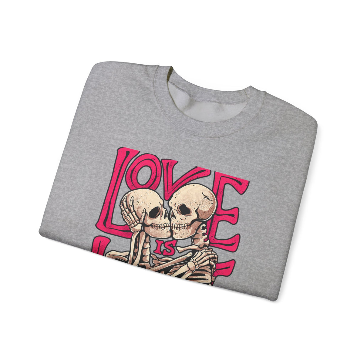 Skeleton Couple 'Love Is Love' Crewneck Sweatshirt