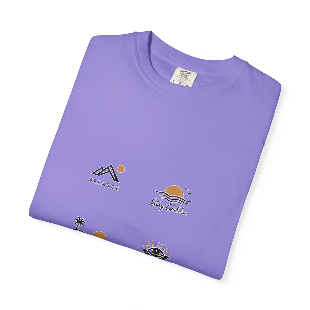 Paradise Club Tee — Minimal Sunset Palm Graphic T-Shirt