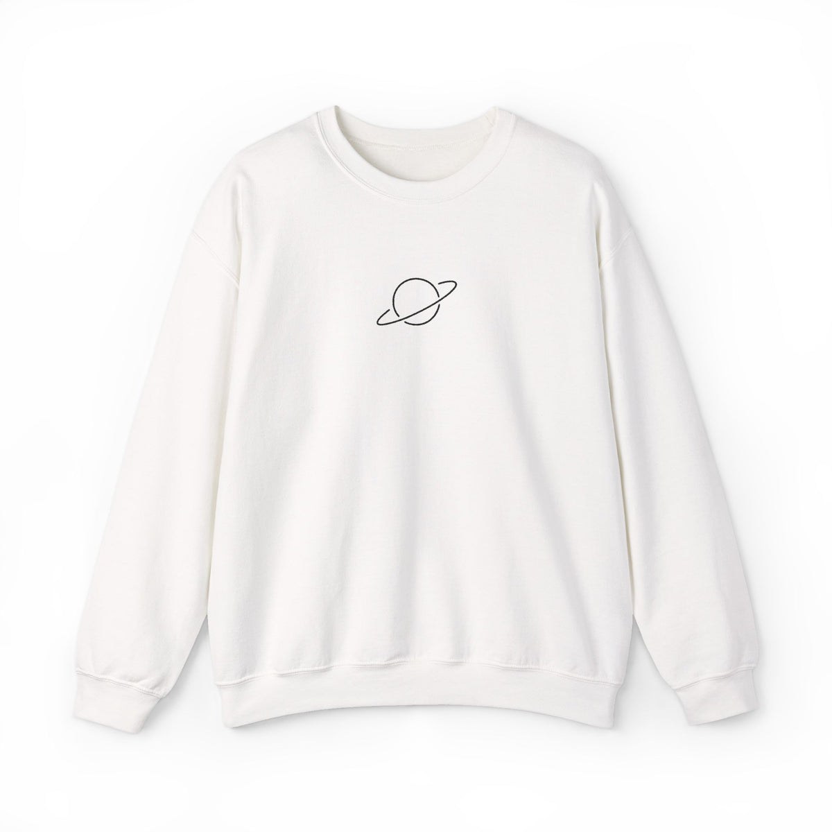 Minimal Planet Crewneck Sweatshirt Embroidered