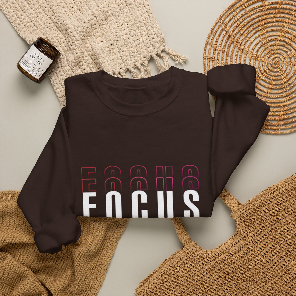 Focus Crewneck Sweatshirt — Motivational Casual Pullover