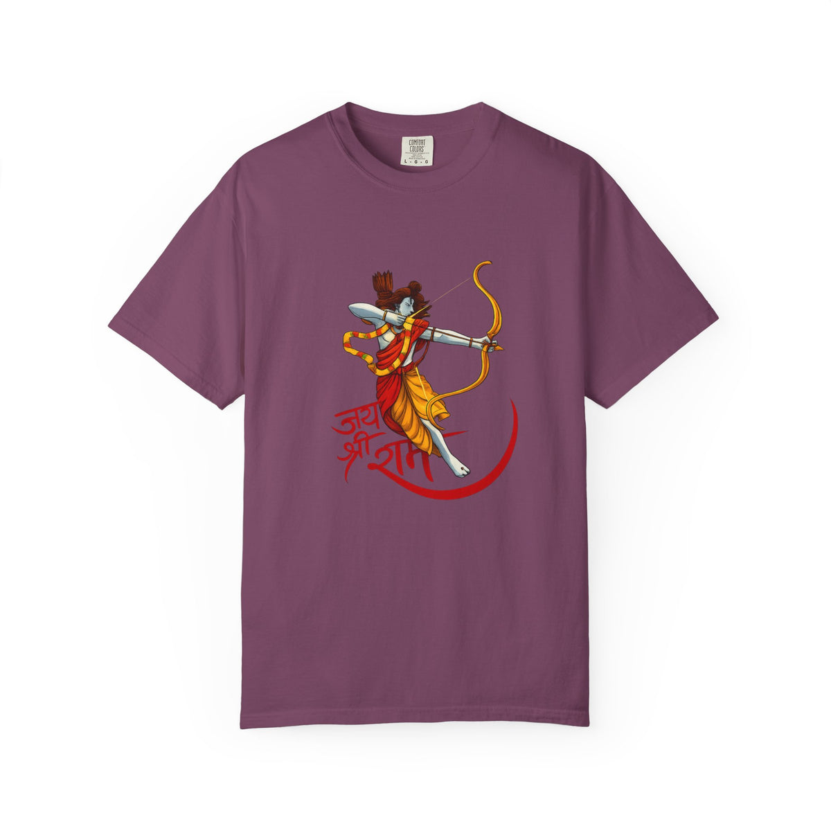 Ram Archer T-Shirt with ‘Jai Shri Ram’ Hindi Script — Hindu Festival & Devotional Tee