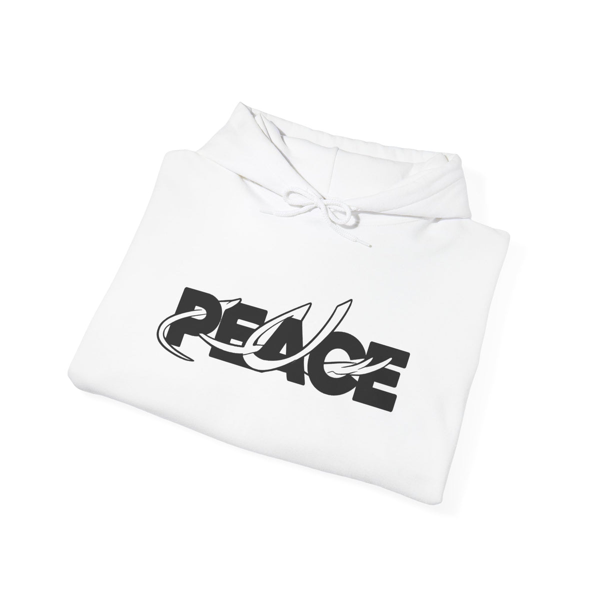 Peace Logo Hoodie — Minimal Black & White Peace Graphic Pullover
