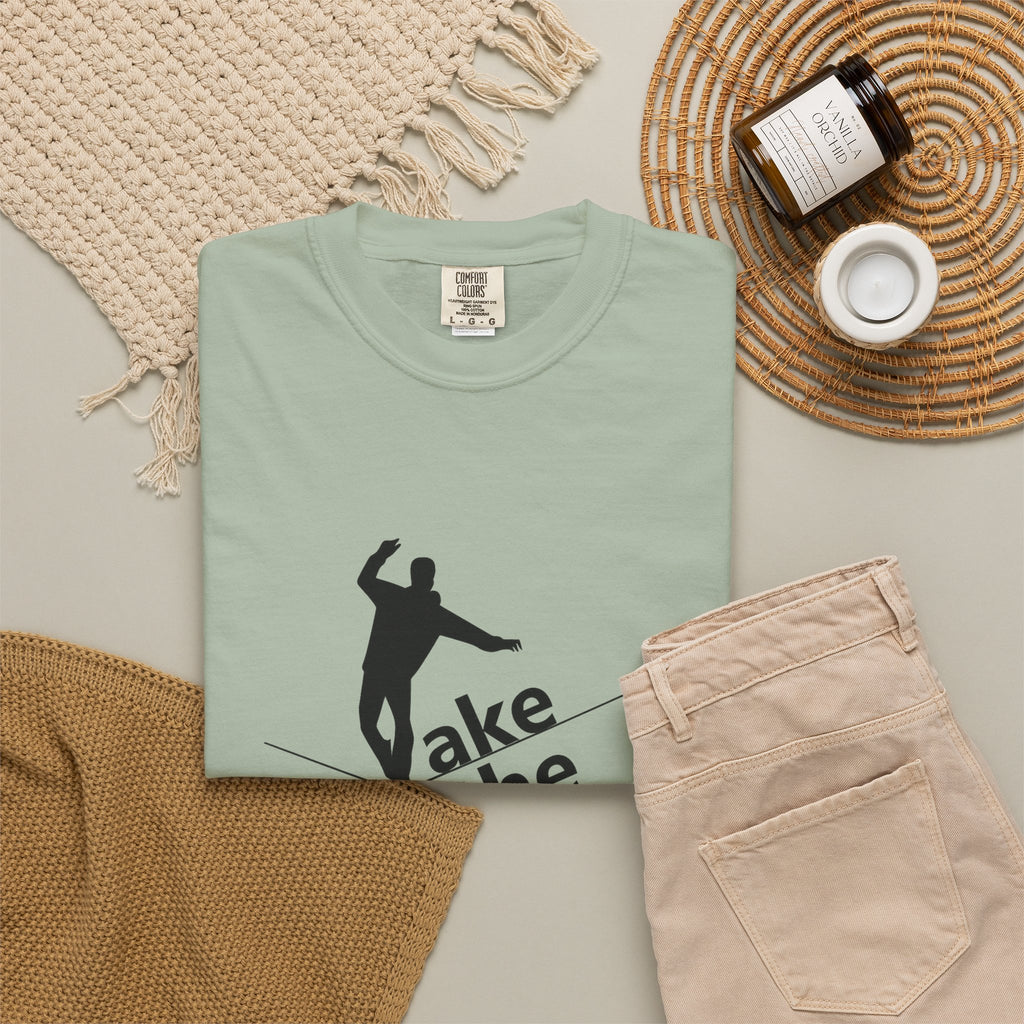 Take the Risk T-Shirt — Tightrope Silhouette Motivational Tee