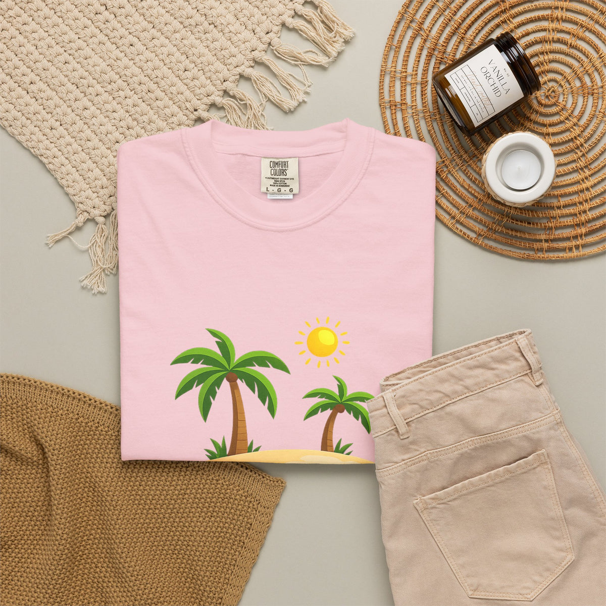 Island Paradise T-Shirt — Tropical Palm Tree Beach Graphic