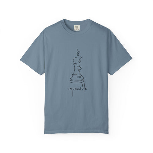 Chess Pawn to King T-Shirt — "Impassible" Minimalist Line Art Tee