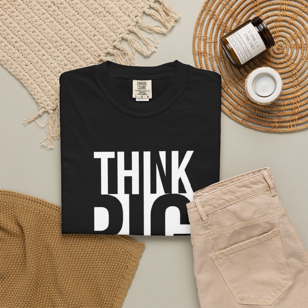 Think Big Graphic T-Shirt — Motivational Typography Tee