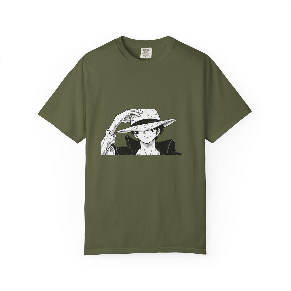Anime Straw Hat Pirate T-Shirt – Minimal Luffy Illustration Tee