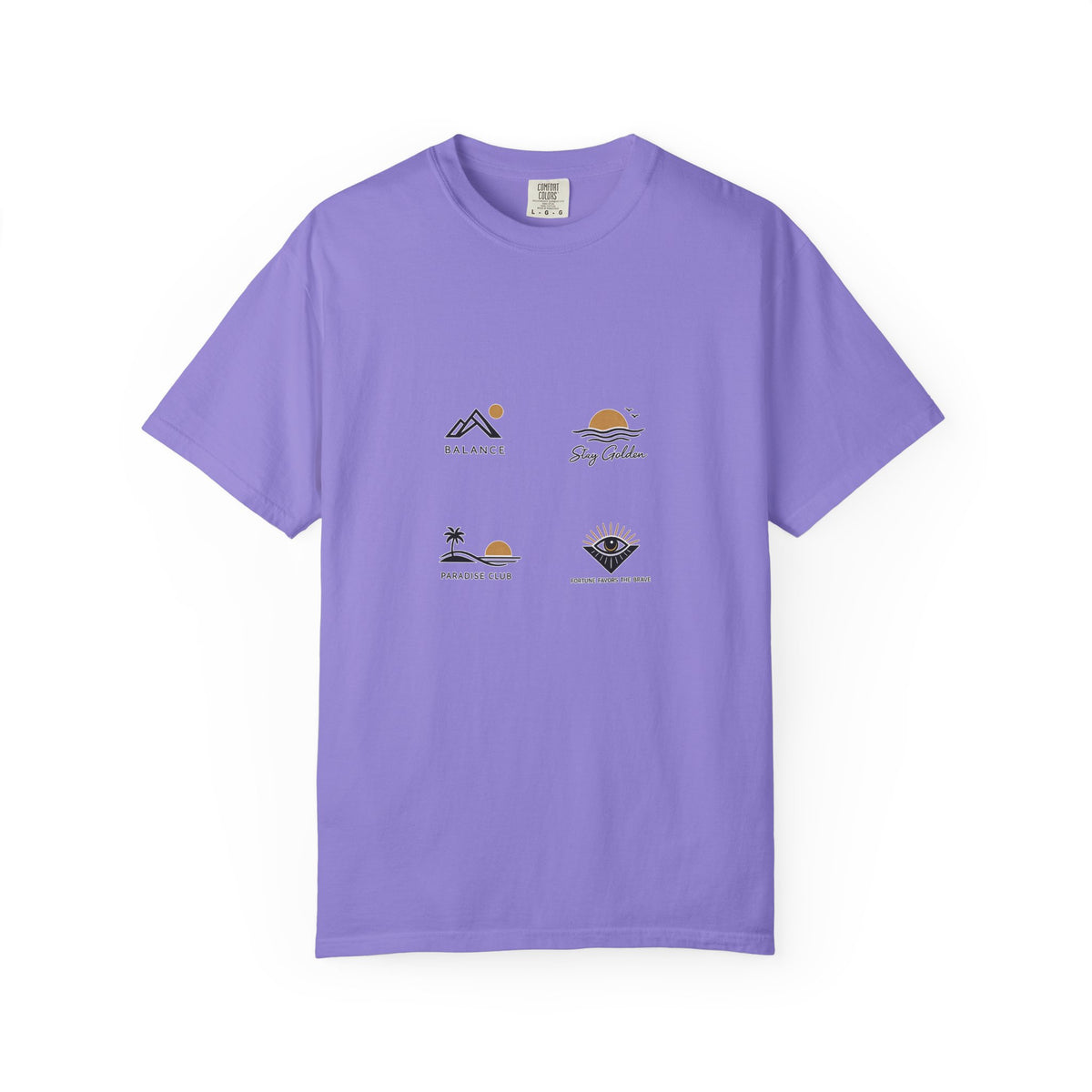 Paradise Club Tee — Minimal Sunset Palm Graphic T-Shirt