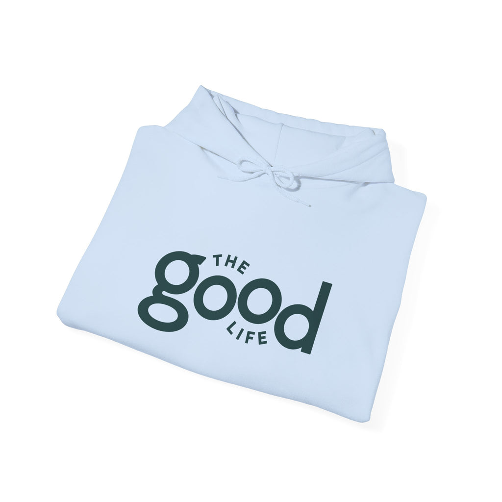The Good Life Hoodie – Minimal Retro Logo Pullover