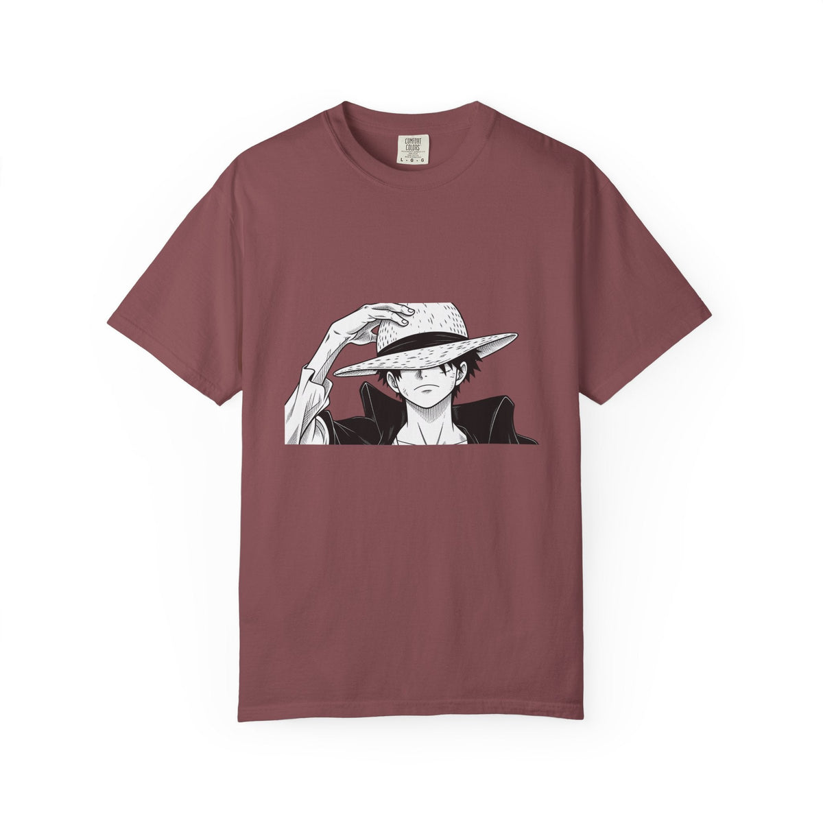 Anime Straw Hat Pirate T-Shirt – Minimal Luffy Illustration Tee