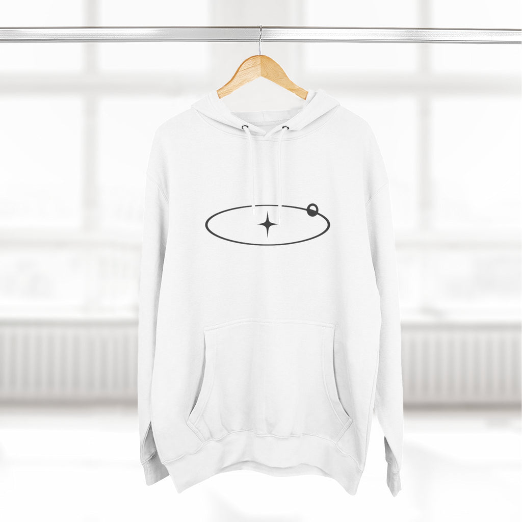 Minimal Orbit Hoodie — Simple Space Graphic Pullover