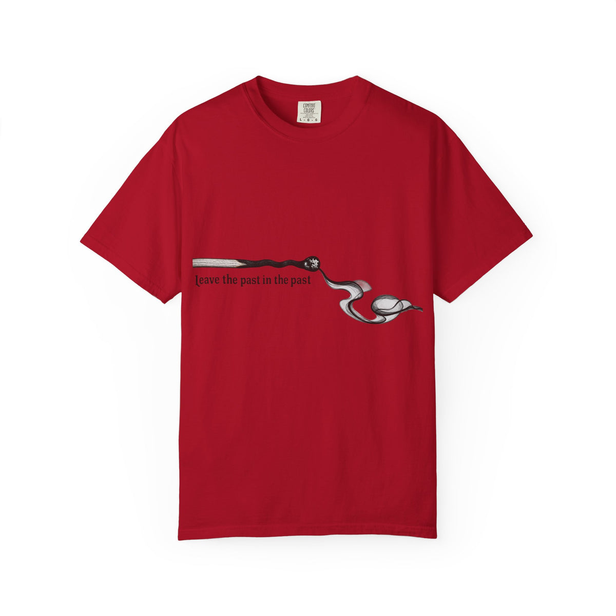 T-Shirt — Minimal Smoking Pipe Graphic “Leave the Past in the Past”