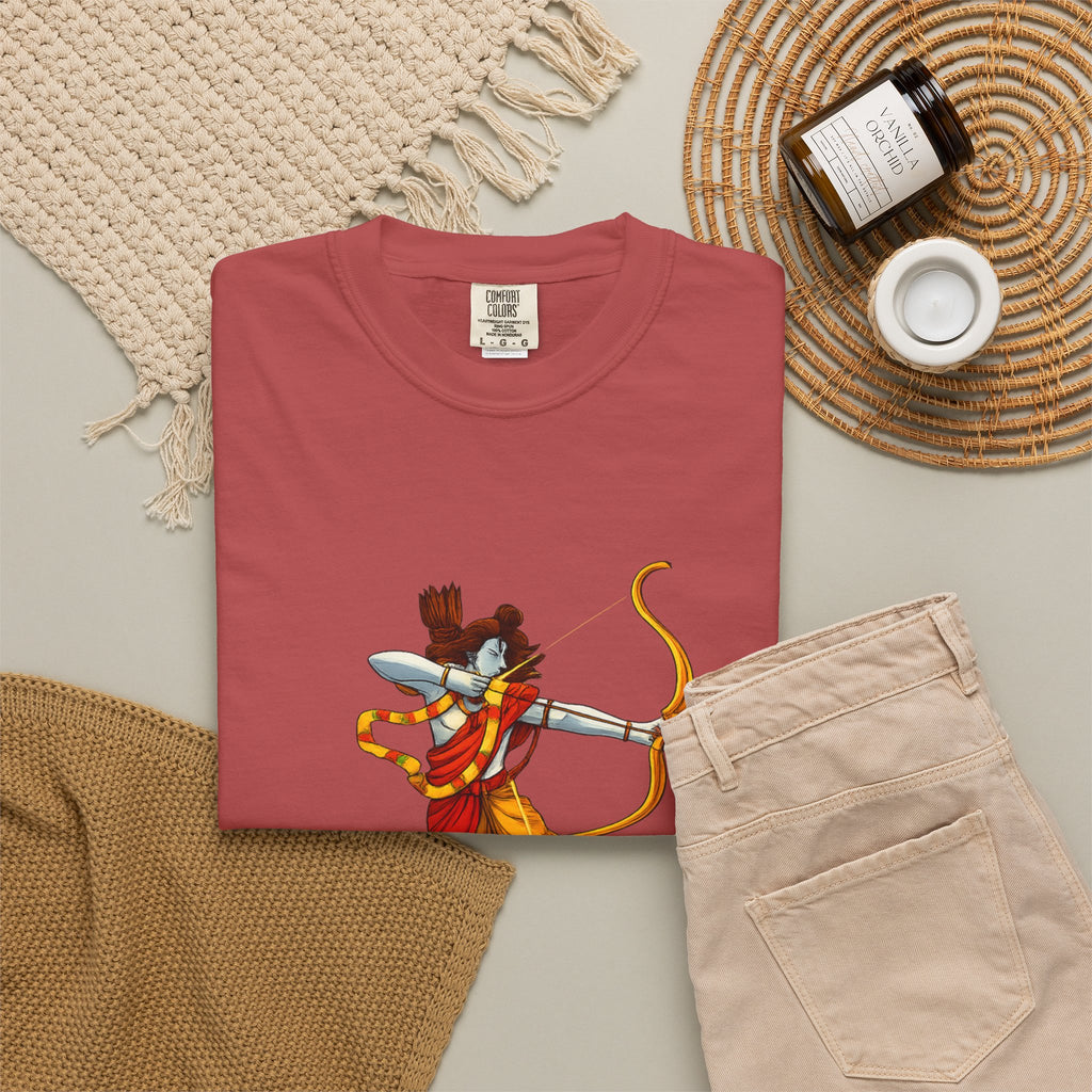 Ram Archer T-Shirt with ‘Jai Shri Ram’ Hindi Script — Hindu Festival & Devotional Tee