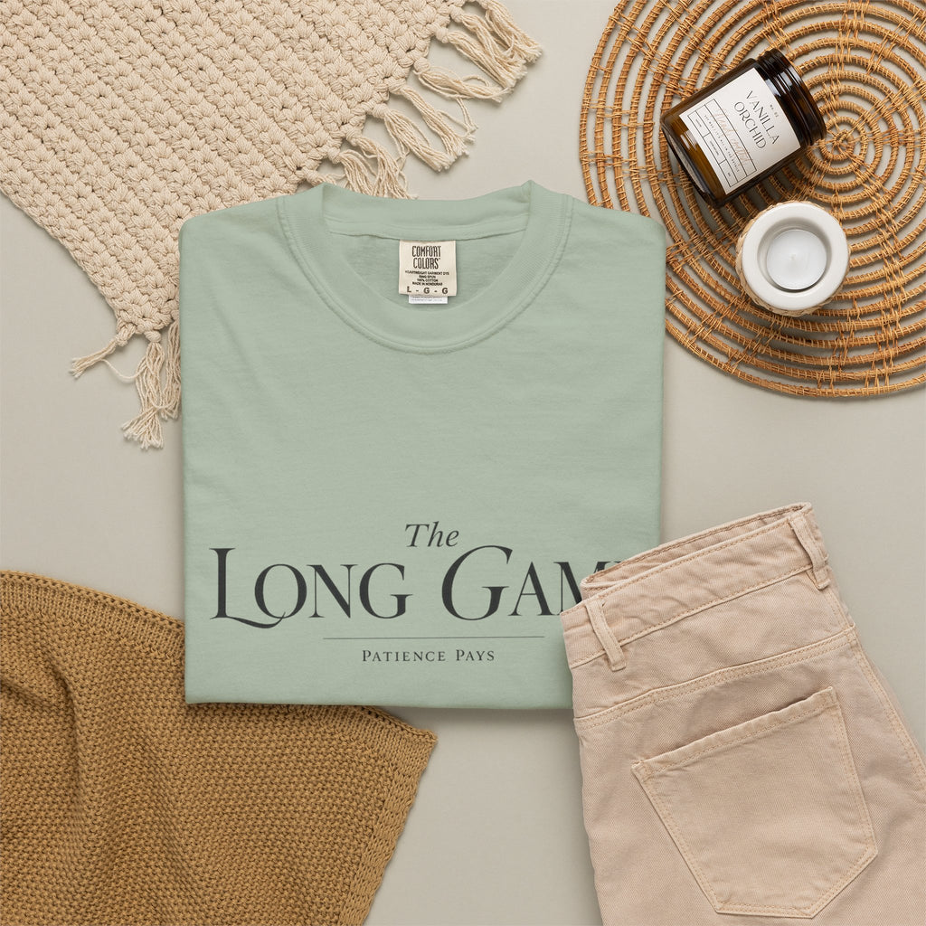The Long Game T-Shirt — Minimalist Script Tee