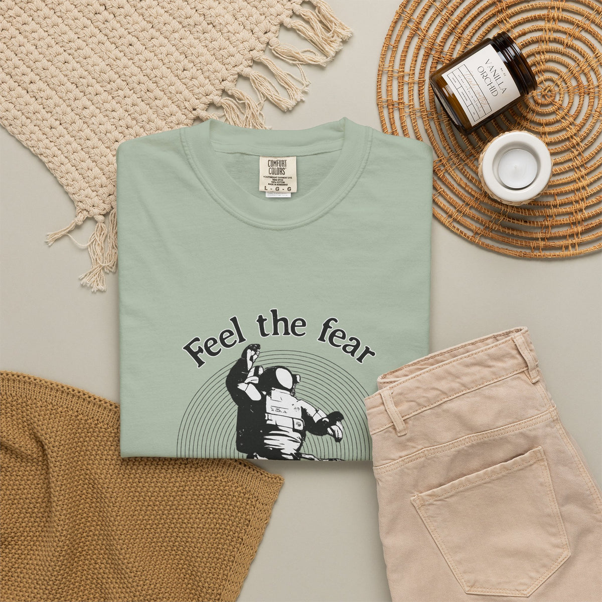 Astronaut 'Feel the Fear and Do It Anyway' Graphic T‑Shirt