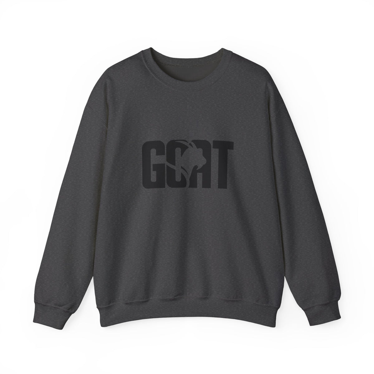 GOAT Graphic Sweatshirt — Athletic "GOAT" Logo Crewneck for Sports Fans