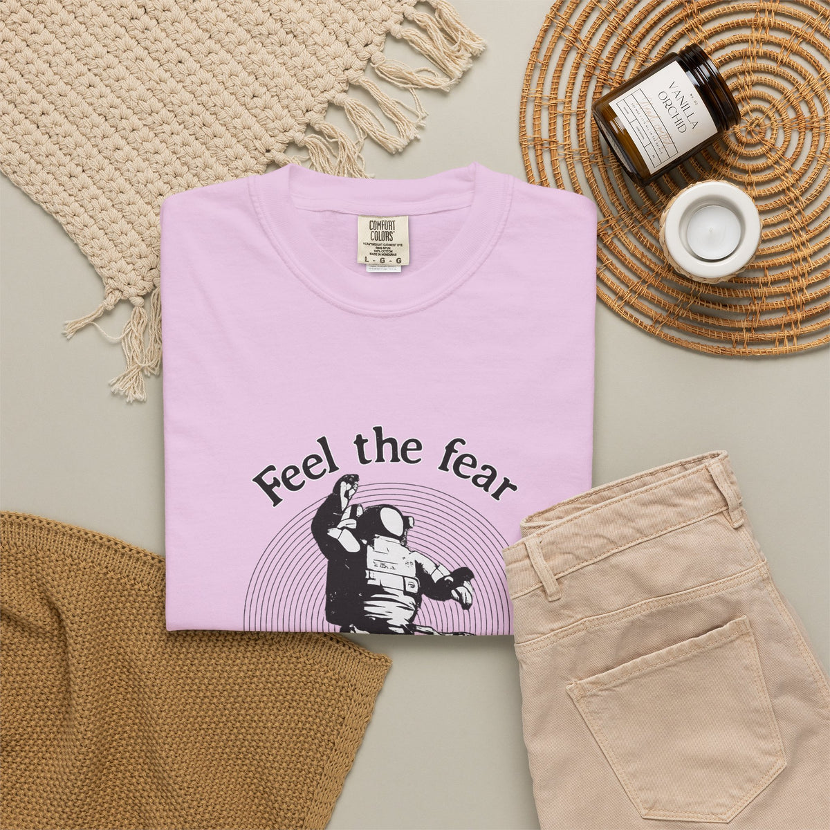 Astronaut 'Feel the Fear and Do It Anyway' Graphic T‑Shirt