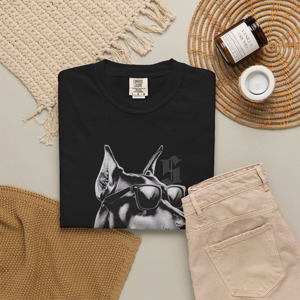 Doberman Sunglasses Graphic T-Shirt — "Snooper" Streetwear Tee