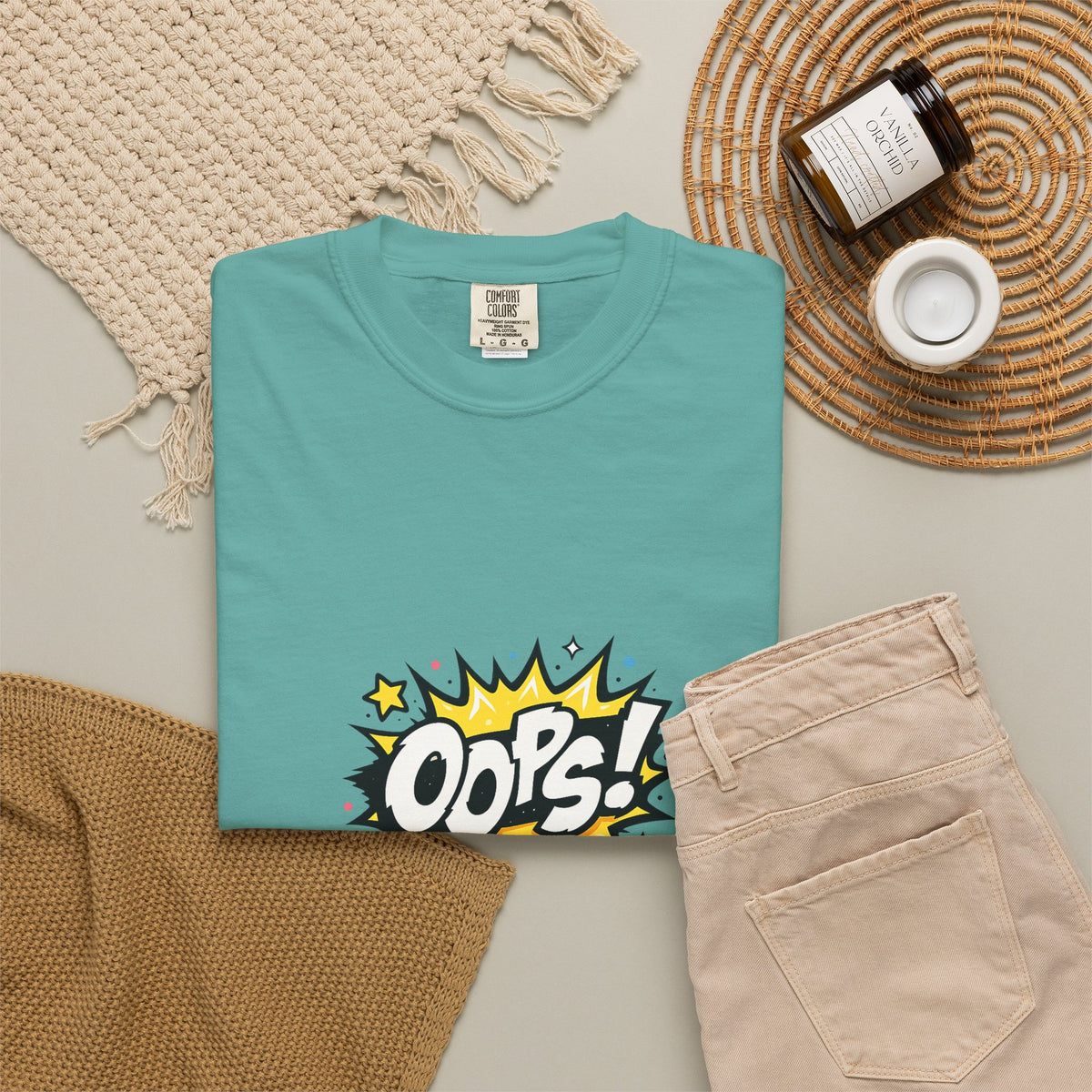 Oops! Comic Graphic T-Shirt — Retro Pop Art Tee