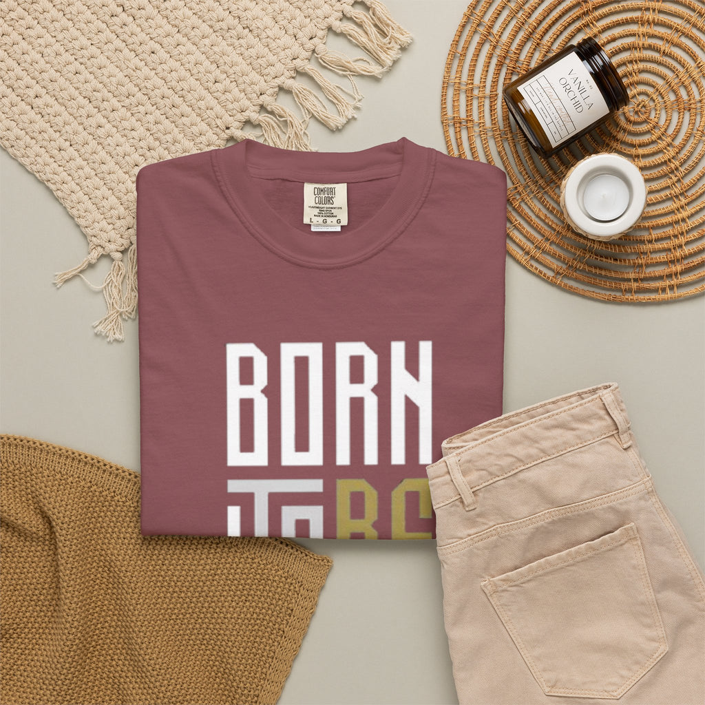 T-Shirt — "Born To Be Untile" Bold Vertical Typography Tee