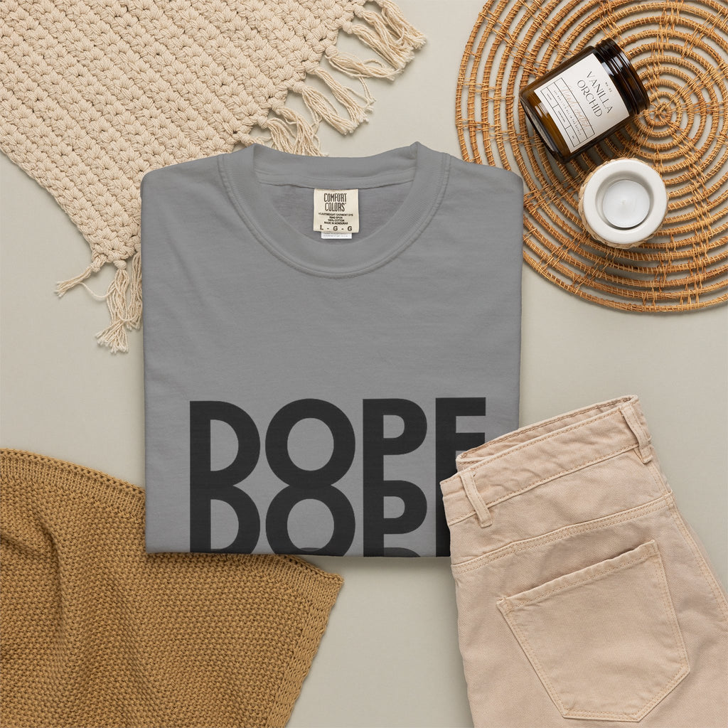 Dope Repeat Graphic T-Shirt — Retro Stacked Typography Tee