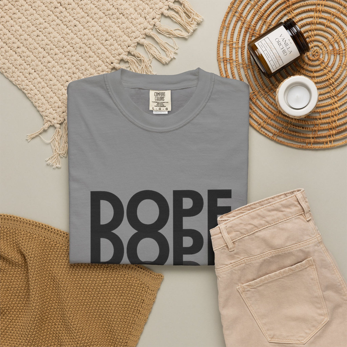 Dope Repeat Graphic T-Shirt — Retro Stacked Typography Tee