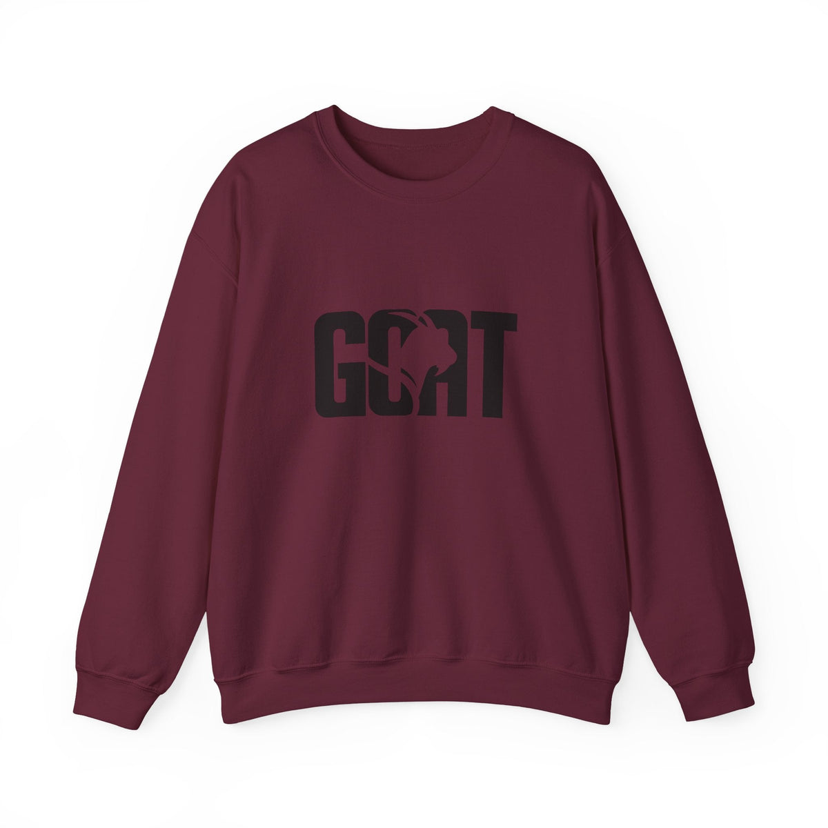 GOAT Graphic Sweatshirt — Athletic "GOAT" Logo Crewneck for Sports Fans