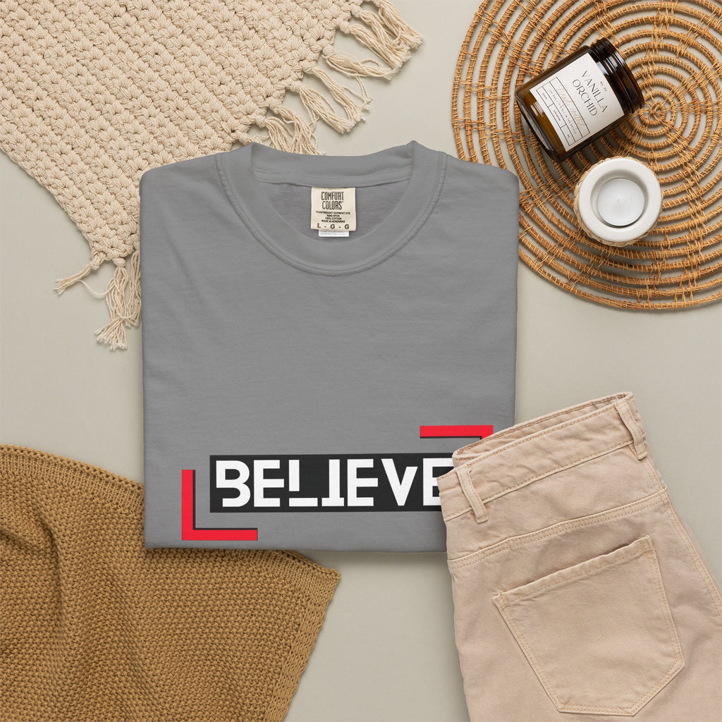 Believe Graphic T-Shirt — Bold Motivational Tee