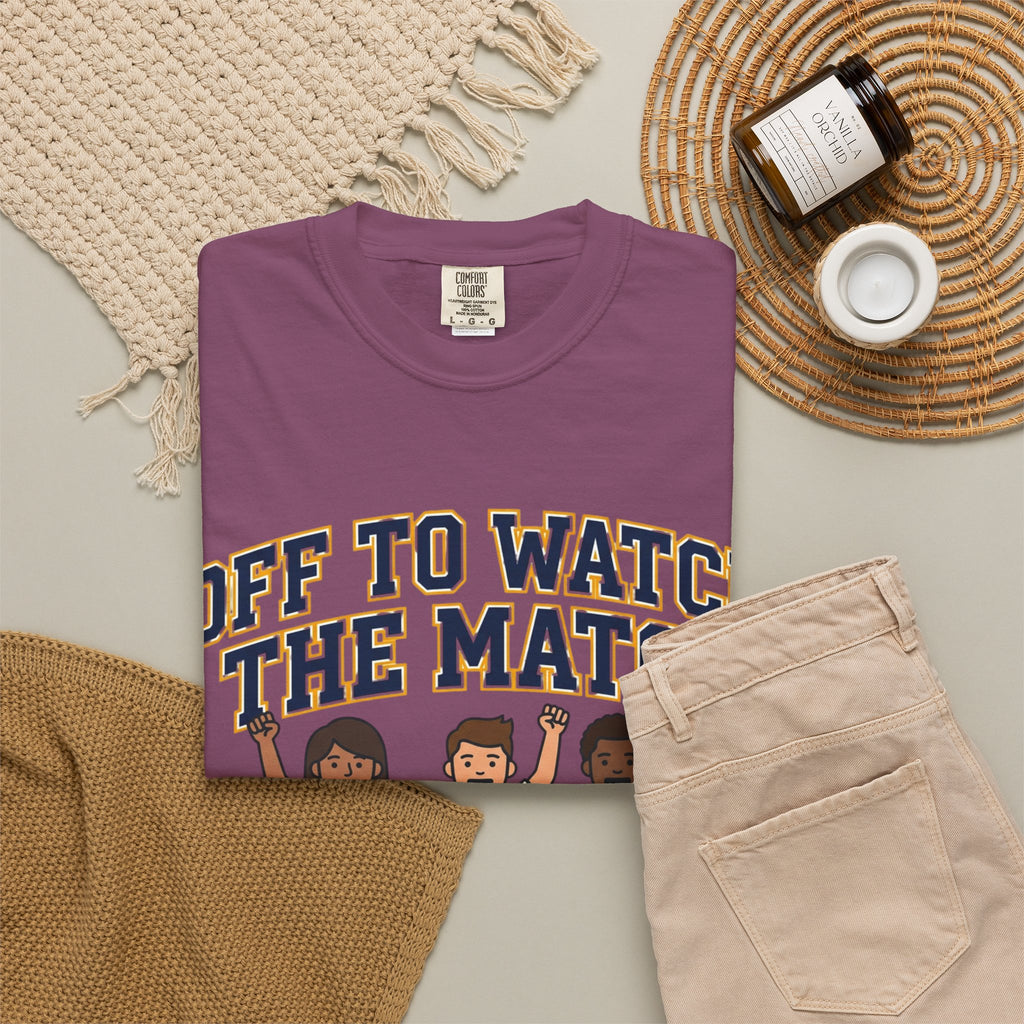 Off to Watch the Match T-Shirt — 'With My Crew' Sports Fan Tee