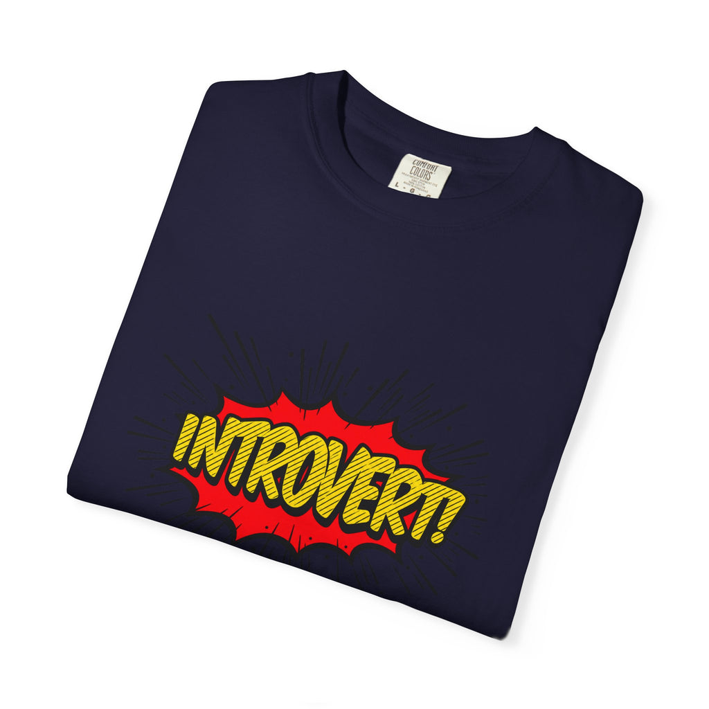 Introvert Comic Pop T-Shirt — Graphic "INTROVERT!" Tee