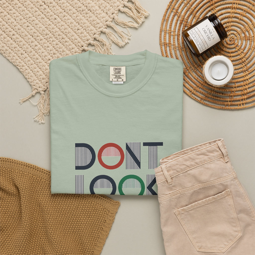 Don't Look Back T-Shirt — Retro Motivational Graphic Tee