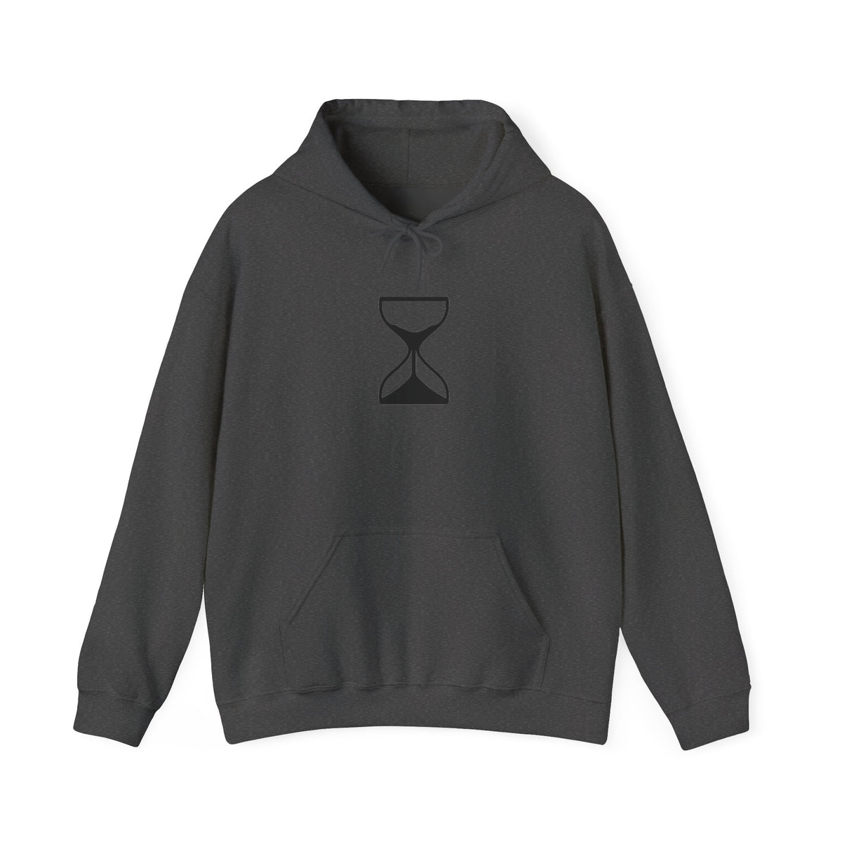 Hourglass Minimalist Hoodie — Simple Time Symbol Pullover