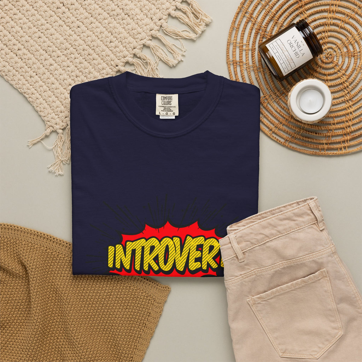 Introvert Comic Pop T-Shirt — Graphic "INTROVERT!" Tee
