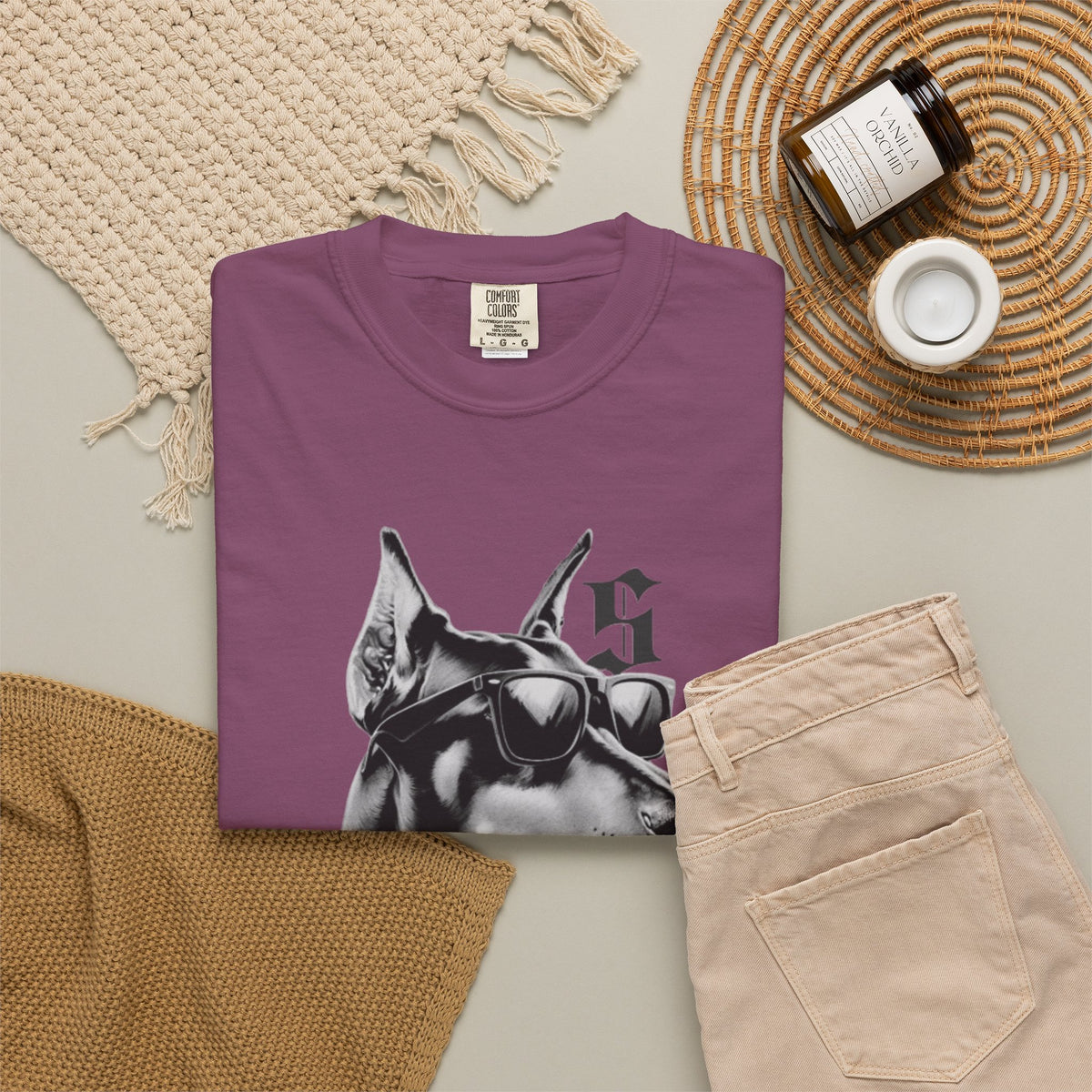 Doberman Sunglasses Graphic T-Shirt — "Snooper" Streetwear Tee