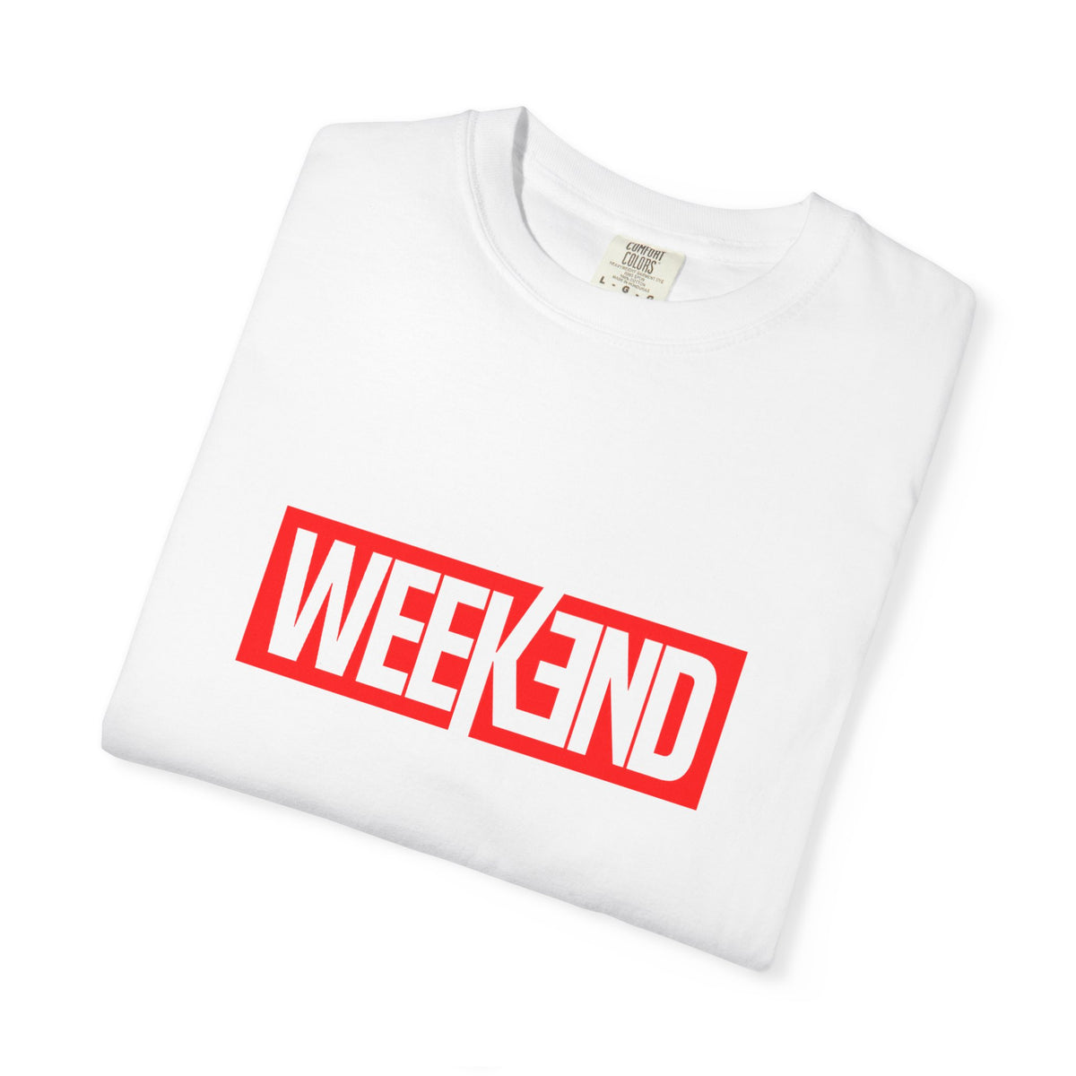 Weekend Box Logo T-Shirt — Retro Red Graphic Tee